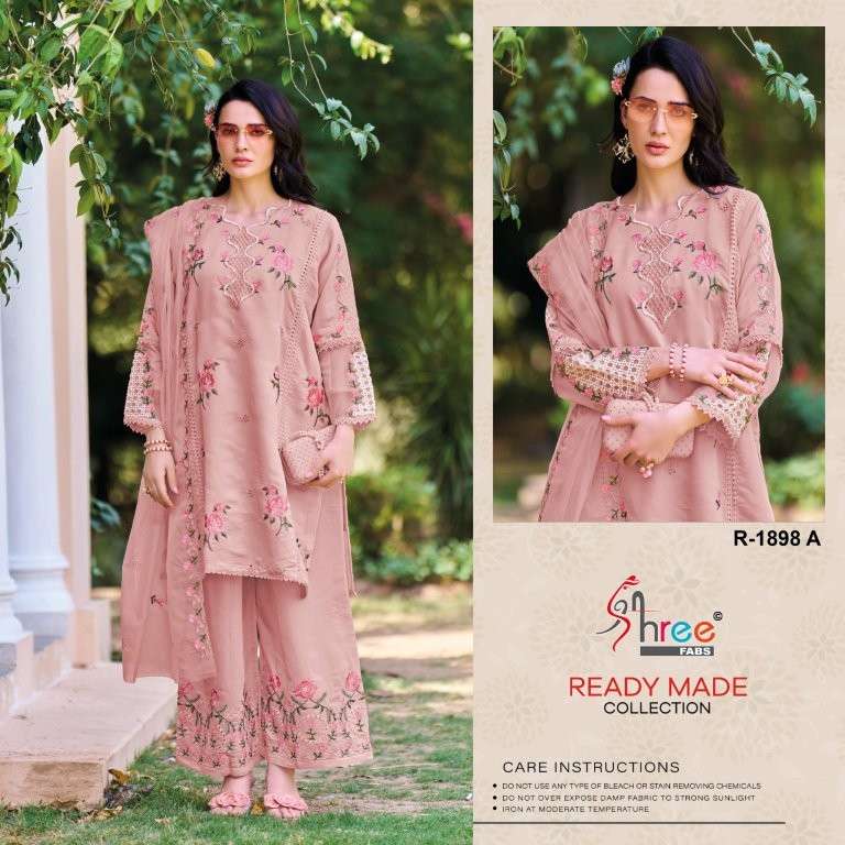SHREE FAB R-1898 HEAVY EMBROIDERY CAMBRIC COTTON PAKISTANI DRESSES-00011