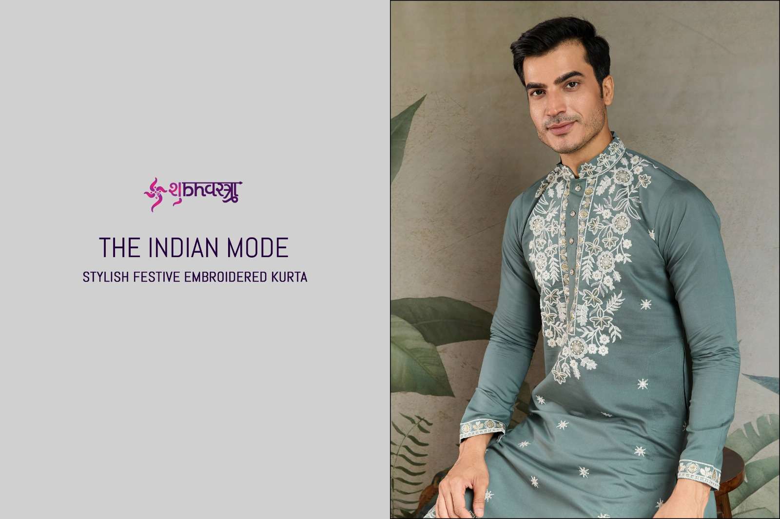 SHUBHAVATSRA THE INDIAN MODE 61321 TO 61324 SERIES PURE HEAVY RAYON EMBROIDERY PRINTED MENS KURTA-00...