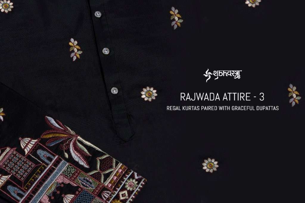 SHUBHVASTRA RAJWADA ATTIRE VOL-3 61181 TO 61186 SERIES PURE VISCOSE SILK PRINTED MENS KURTAS-00278