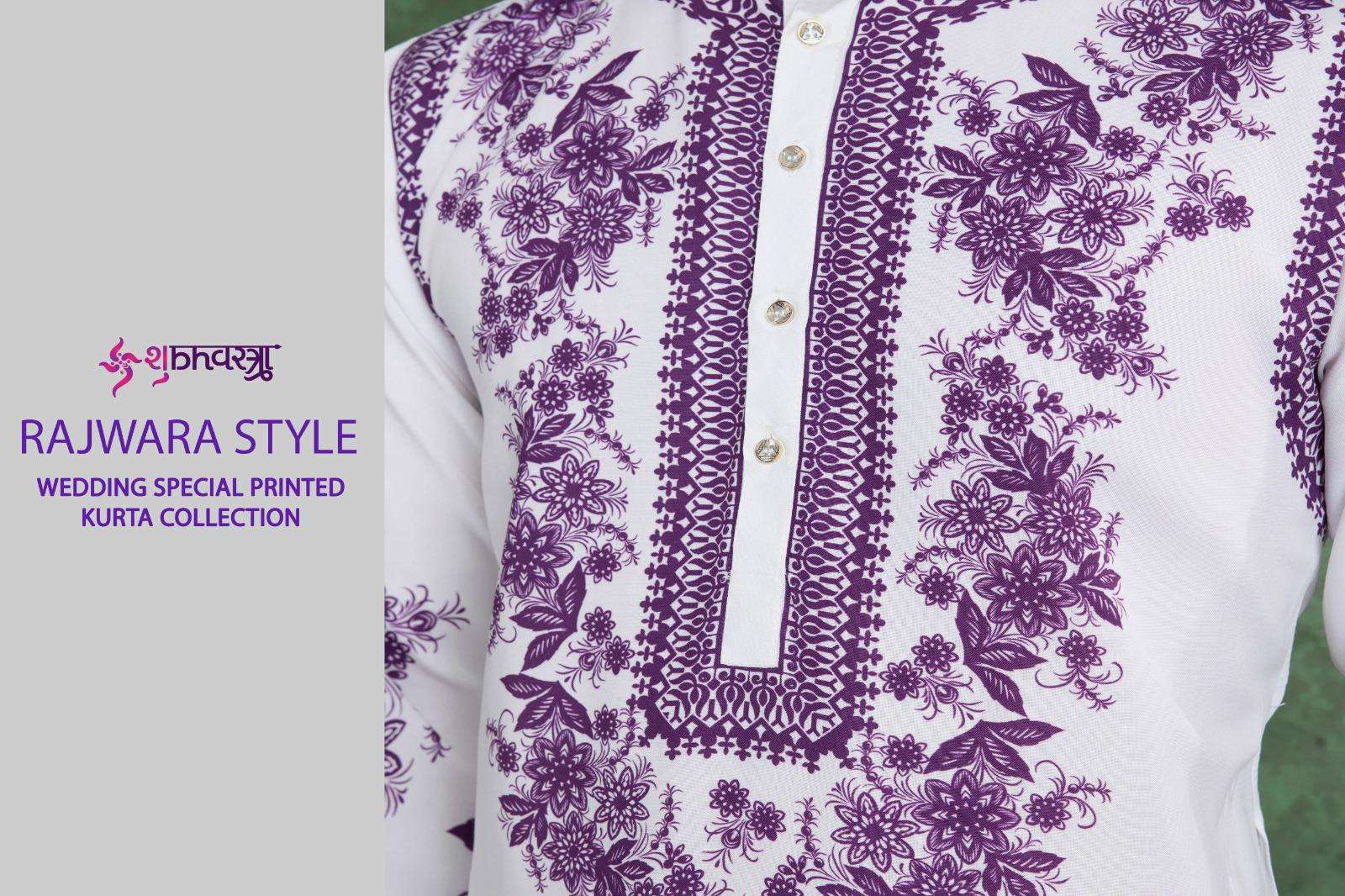 SHUBHVASTRA RAJWARA STYLE 61081 TO 61082 SERIES PURE VISCOSE RAYON PRINTED MENS KURTA-00278