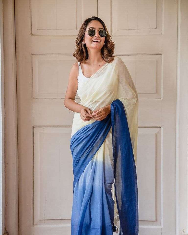SINDOOR BY ASLIWHOLESALE DESIGNER PURE LINEN COTTON SILK PRINTED SAREES-00279