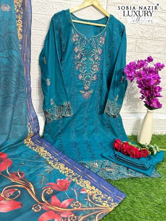 SOBIANAZIR VOL-01 PURE LAWN COTTON PRINTED PAKISTANI DRESSES-00022