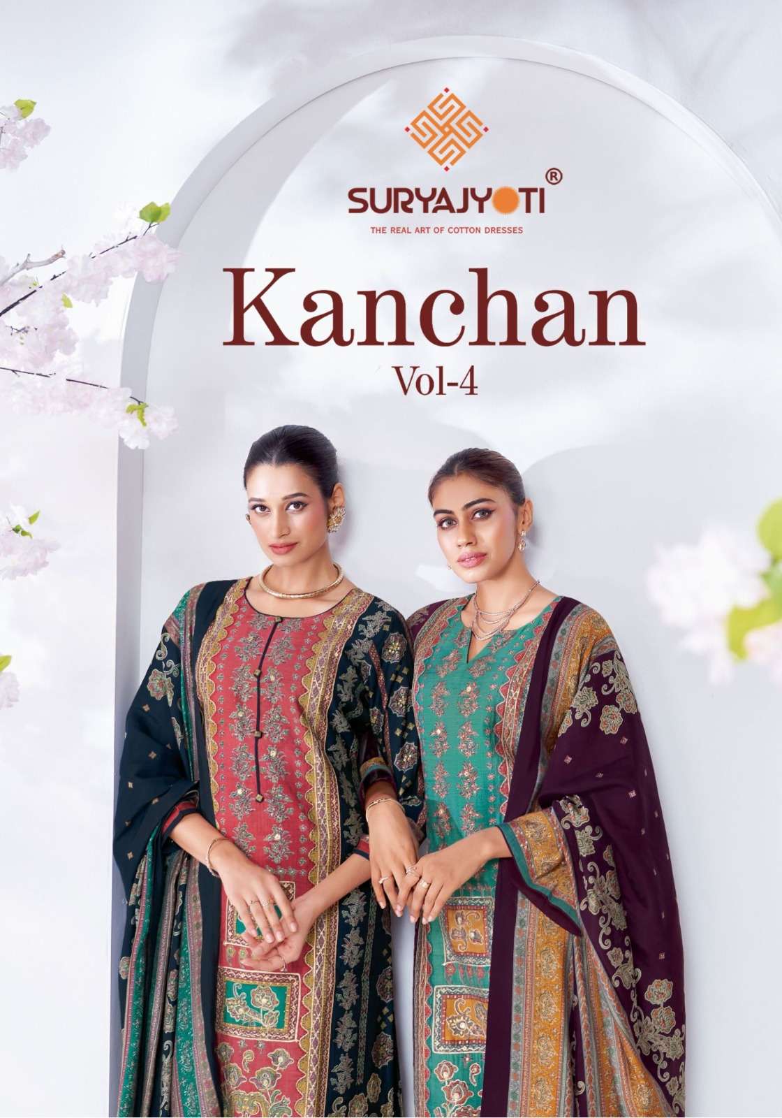 SURYAJYOTI KANCHAN VOL-04 4001 TO 4006 SERIES PURE COTTON PRINTED DRESSES-00015
