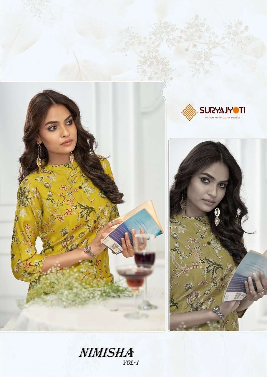 SURYAJYOTI NIMISHA VOL-1 1001 TO 1006 SERIES PURE FANCY ROMAN PRINTED CO-ORD SET-00015