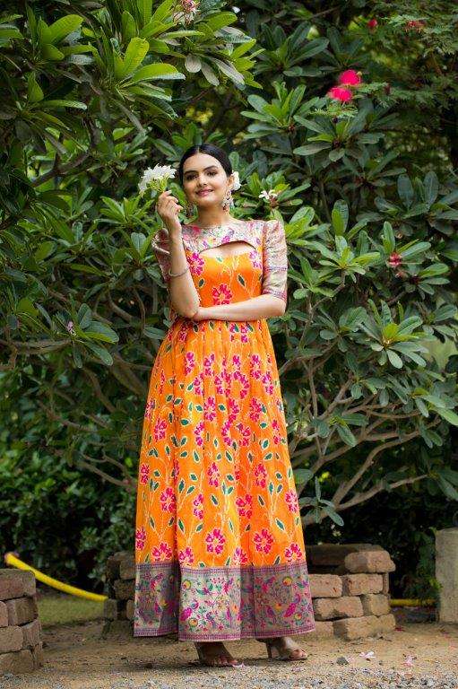 TANISHA BY ASLIWHOLESALE DESIGNER PURE SOFT SILK GOWNS-00282
