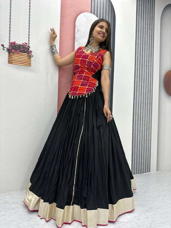 TAPI-251 COLOUR BY ASLIWHOLEALE DESIGNER PURE COTTON LEHENGA-00185