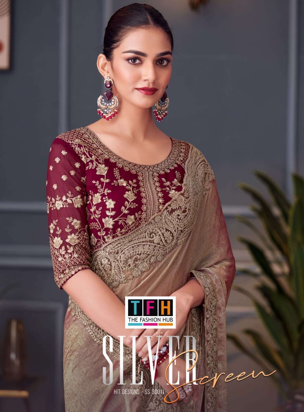 THF SILVER SCREEN 30011 SERIES PURE SILK AND GEORGETTE SAREES-00137
