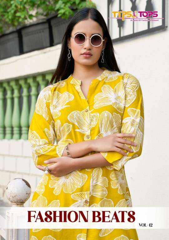 TIPS AND TOPS FASHION BEATS VOL-12 12001 TO 12006 SERIES PURE RAYON PRINTED CO-ORD SET-00140