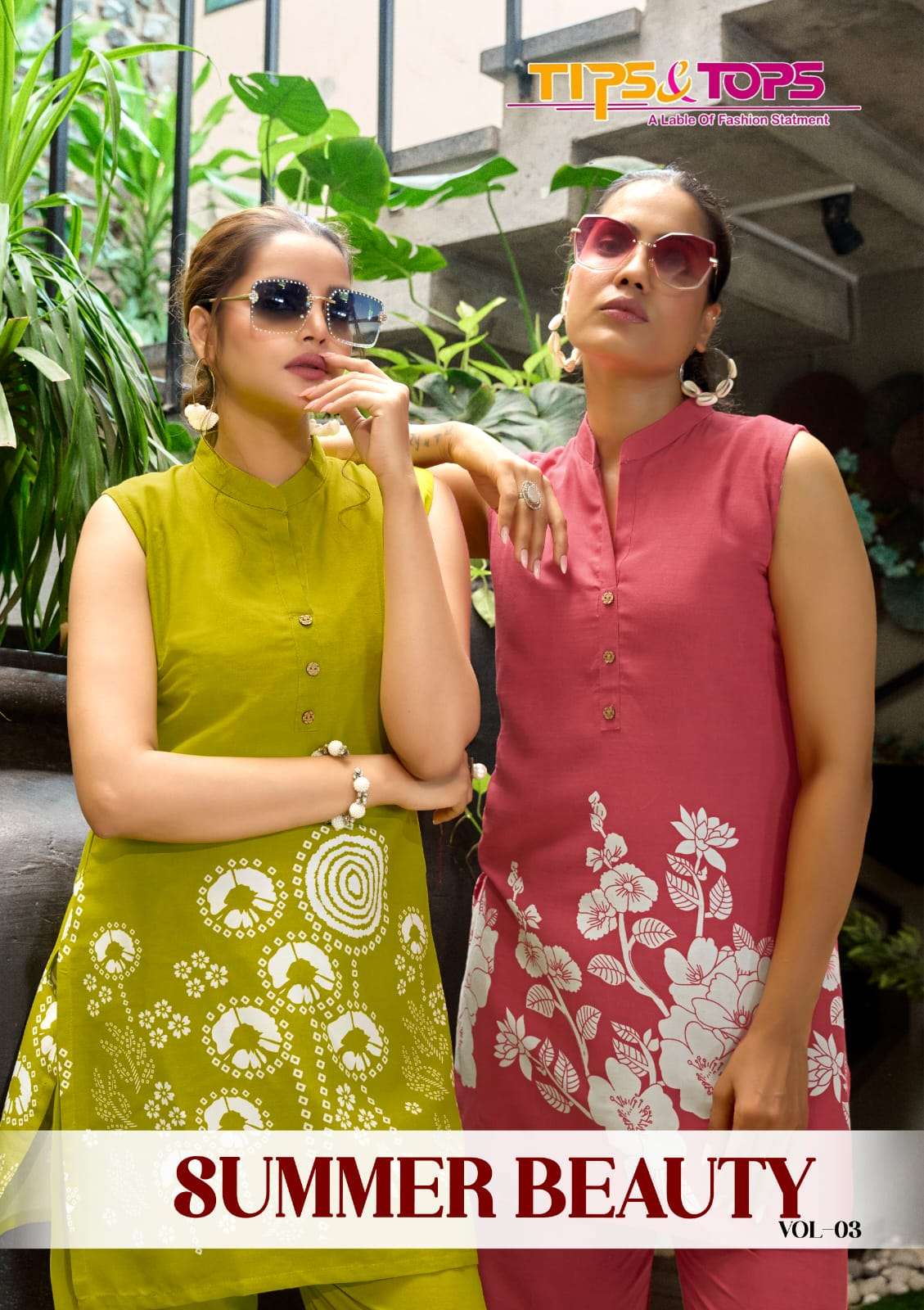 TIPS AND TOPS SUMMER BEAUTY VOL-03 3001 TO 3006 SERIES PURE RAYON PRINTED CO-ORD SET-00140