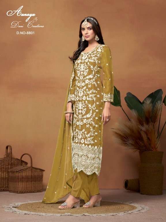 TWISHA AANAYA VOL-188 PURE ORGANZA EMBROIDERY DRESSES-00274