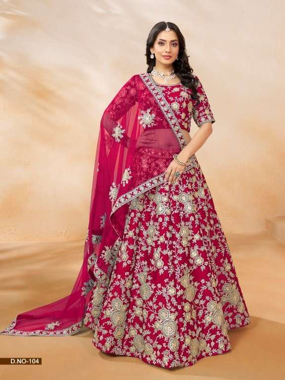 TWISHA MEHVISH VOL-1 PURE HEAVY SILK EMBROIDERY LEHENGAS-00274
