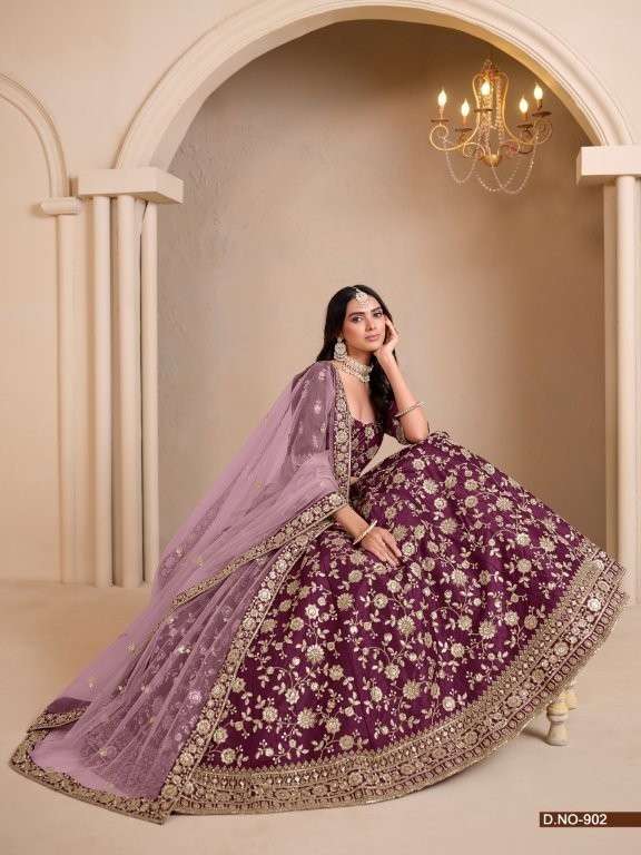 TWISHA MEHVISH VOL-9 PURE HEAVY SILK EMBROIDERY LEHENGAS-00274