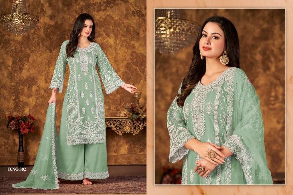 TWISHA VAANI VOL-30 PURE NET EMBROIDERY PAKISTANI DRESSES-00274