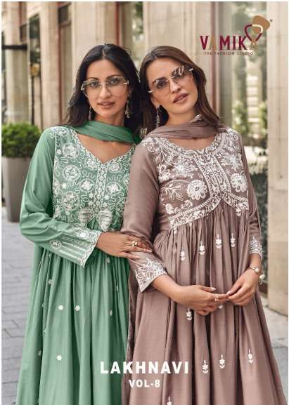 VAMIKA LAKHNAVI VOL-08 1043 TO 1048 SERIES PURE RAYON DRESSES-00028