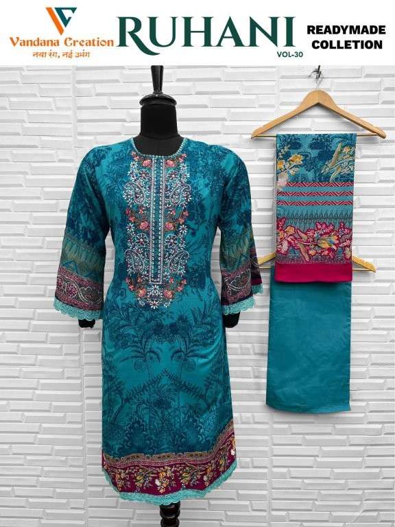 VANDANA CREATION RUHANI VOL-30 RM 30001 TO 30008 SERIES PURE COTTON PRINTED PAKISTANI DRESSES-00062