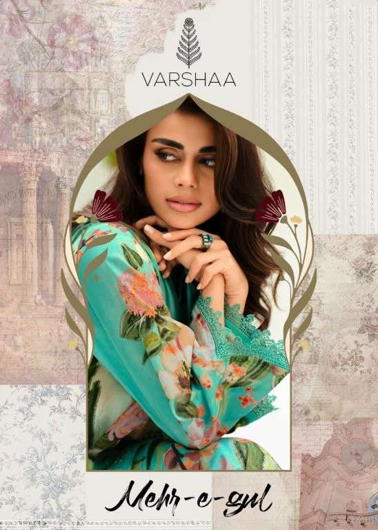 VARSHA MEHR E GUL PURE COTTON LAWN HAND WORK DRESSES-00028