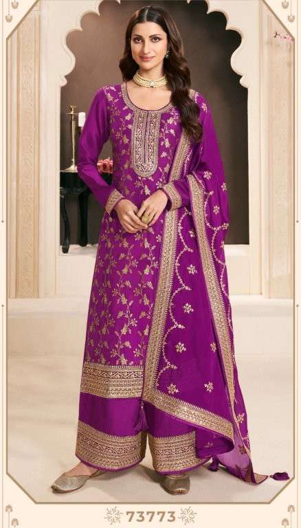 VINAY FASHION KULEESH KHANAK HEAVY EMBROIDERY SILK DRESSES-00028