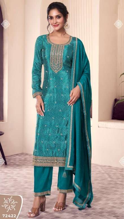 VINAY FASHION KULEESH PAHAL VOL-04 PURE CHINON PRINTED DRESSES-00150