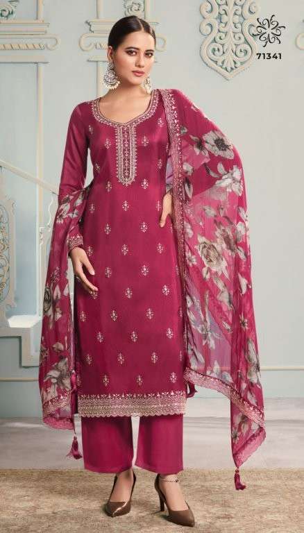 VINAY FASHION KULEESH SHIVANGI RM PURE SILK DRESSES-00150