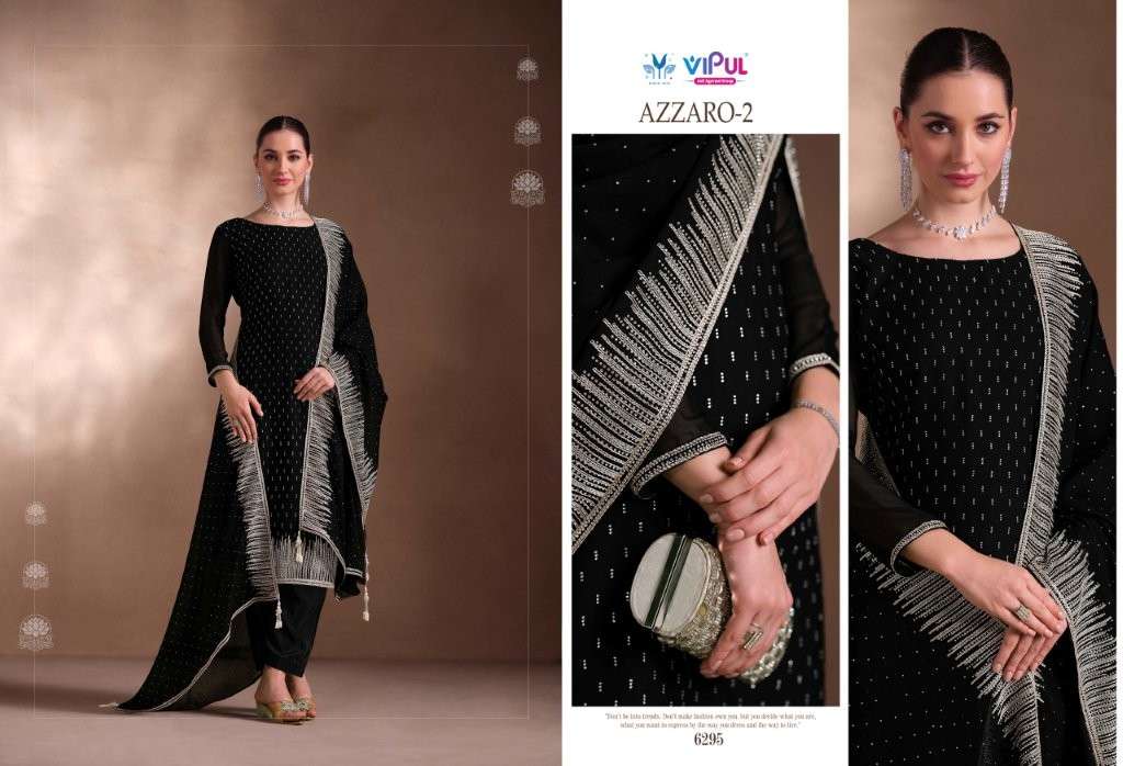 VIPUL AZZARO VOL-02 HEAVY EMBROIDERY GEORGETTE DRESSES-00150