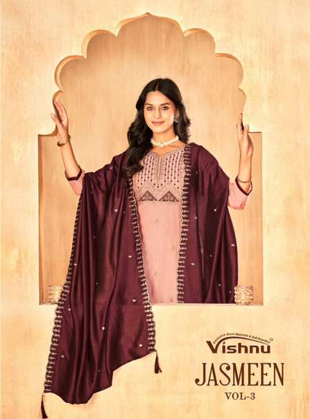 VISHNU JASMEEN VOL-03 PURE VICHITRA SILK DRESSES-00011