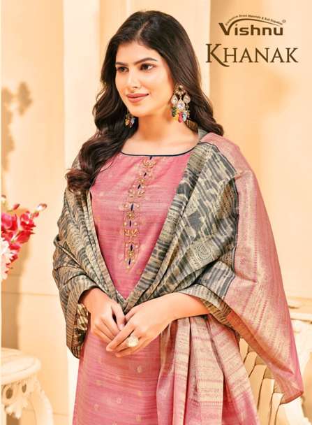 VISHNU KHANAK PURE BANARASI TUSSER BUTTI DRESSES-00011