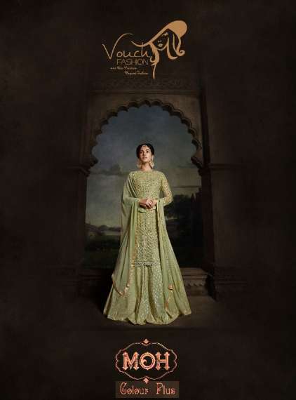VOUCH FASHION MOH COLOUR PLUS 8804 TO 8804-D SERIES PURE NET EMBROIDERY DRESSES-00028