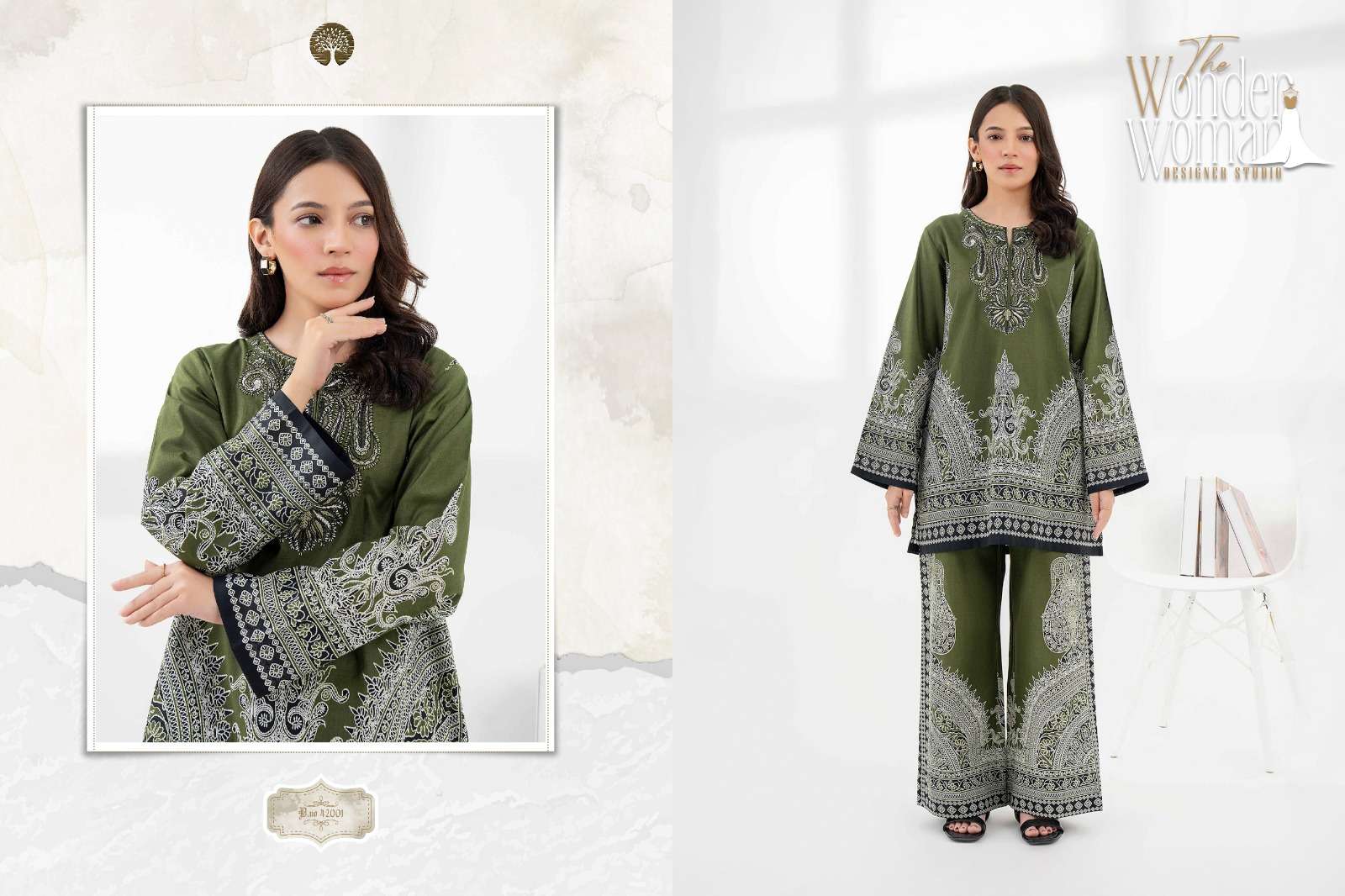 WONDER WOMEN VOL-03 BY ASLIWHOLESALE DESIGNER PURE SATIN PRINTED PAKISTANI CO-ORD SET-00028