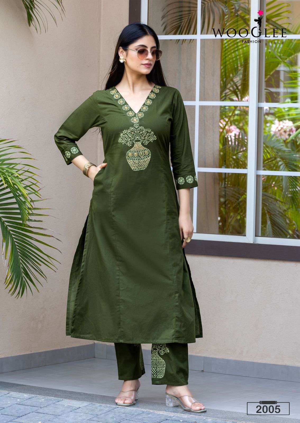 WOOGLEE MALVIKA 2001 TO 2006 SERIES PURE COTTON HAND WORK KURTIS-00014