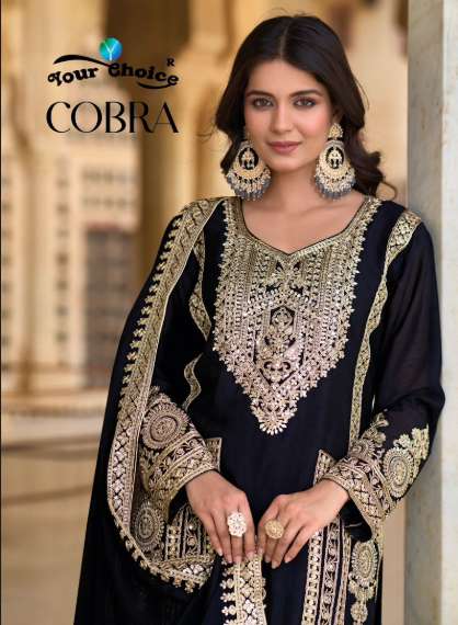 YOUR CHOICE CORA 1001 TO 1002 SERIES PURE CHINON EMBROIDERY PAKISTANI DRESSES-00028