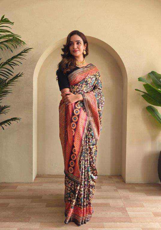 ZALAK BY ASLIWHOLESALE DESIGNER PURE SOFT SILK PRINTED SAREES-00282