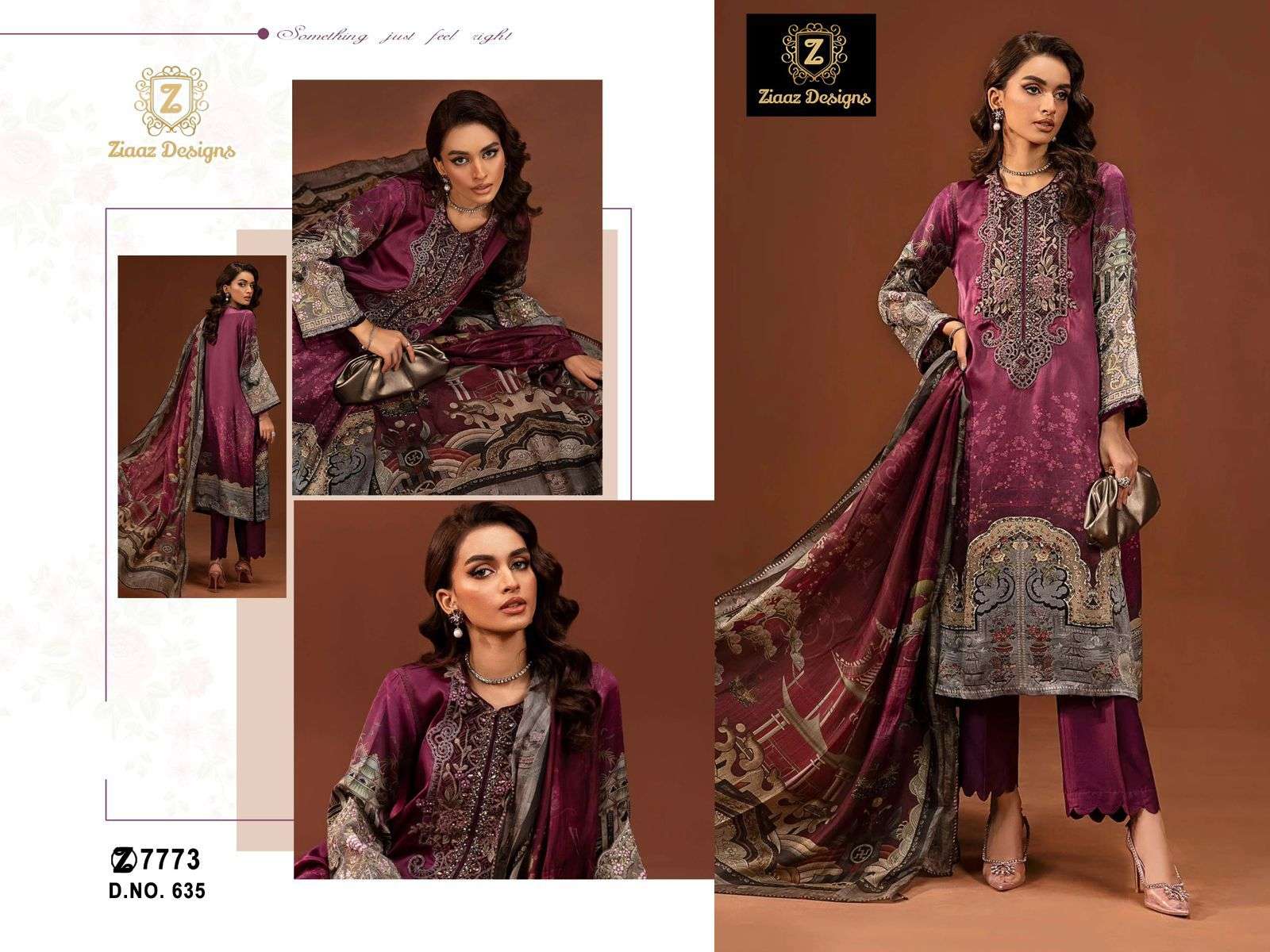 ZIAAZ DESIGNS 635 HEAVY VISCOSE CREPE EMBROIDERED DRESS-00062