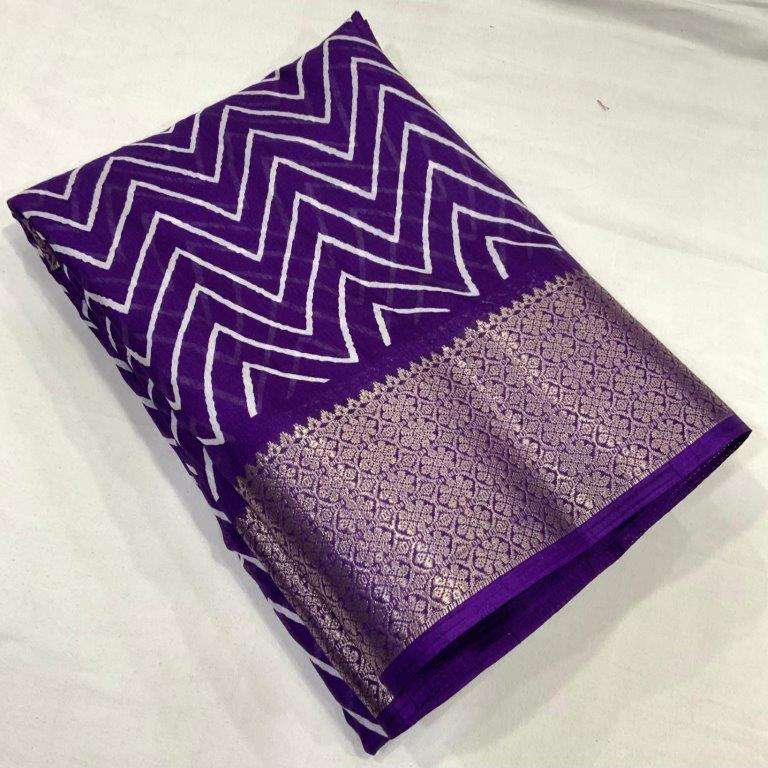 ZIGZAG BY ASLIWHOLESALE DESIGNER PURE SOFT COTTON CREPE SAREES-00254