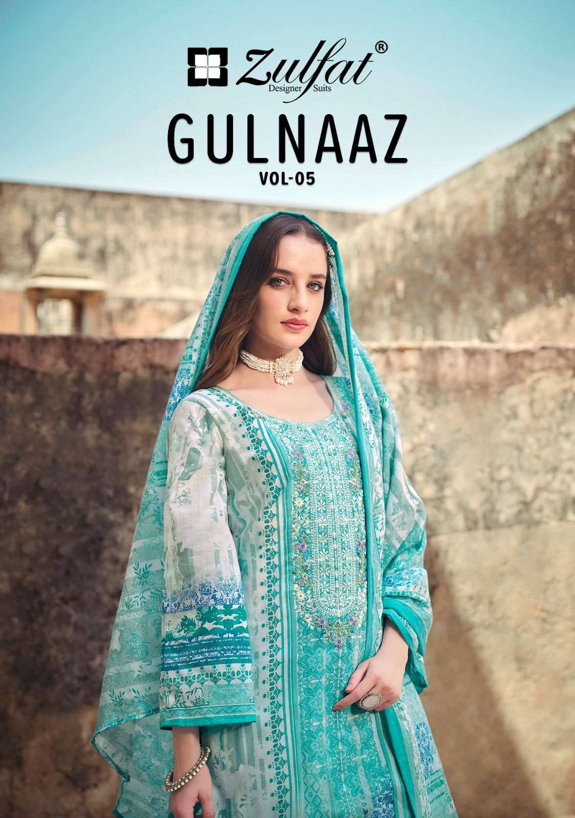ZULFAT GULNAAZ VOL-05 663-001 TO 663-008 SERIES PURE COTTON PRINTED PAKISTANI DRESSES-00201