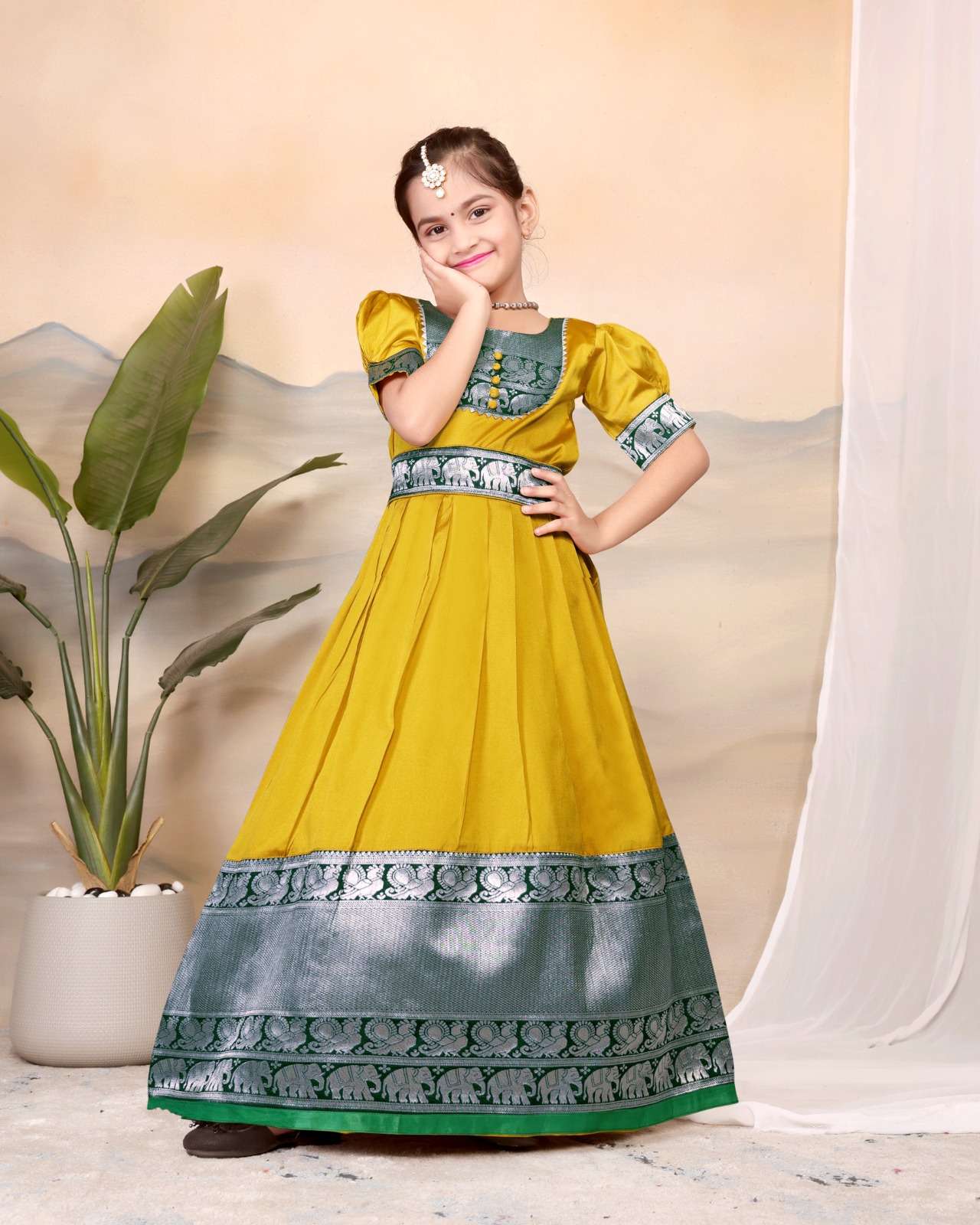 116 SERIES BY ASLWIHOLESALE DESIGNER PURE SILK EMBROIDERY PRINTED KIDS LEHENGAS-00293