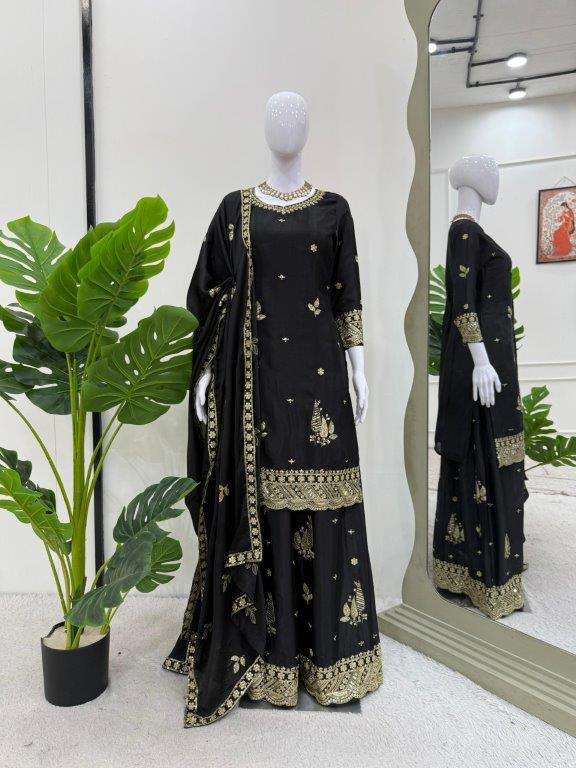 1515 HIT COLOUR BY ASLIWHOLESALE DESIGNER PURE CHINON SILK SEQUNCE PAKISTANI DRESSES-00241