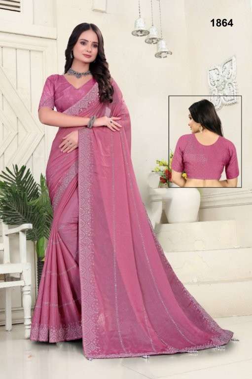 1864 HIT COLOUR BY ASLIWHOLESALE DESIGNER PURE GEORGETTE EMBROIDERY PRINTED SAREES-00103