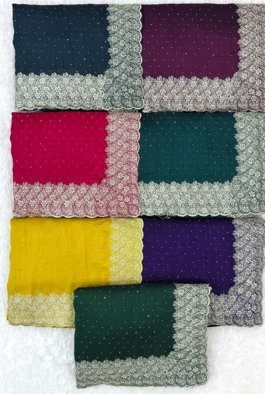 2690 COLOUR BY ASLIWHOLESALE DESIGNER PURE VICHITRA SILK EMBROIDERY PRINTED SAREES-00103