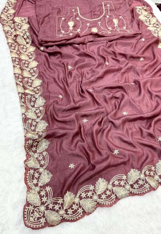 2774 COLOUR BY ASLIWHOLESALE DESIGNER PURE SILK EMBROIDERY PRINTED SAREES-00103