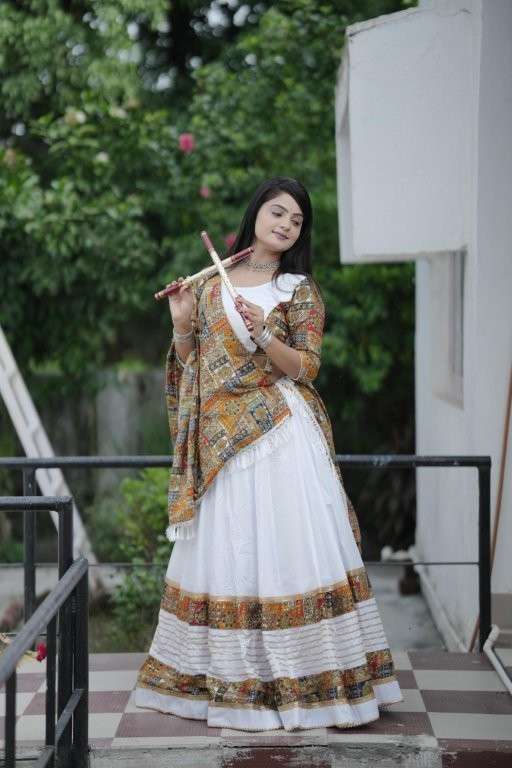 34 DESIGN BY ASLIWHOLESALE DESIGNER PURE COTTON EMBROIDERY PRINTED LEHENGAS-00287