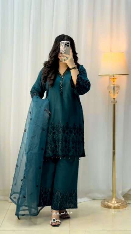 5284-HIT COLOUR BY ASLIWHOLESALE DESIGNER PURE VICHITRA SILK EMBROIDERY PRINTED DRESSES-00262