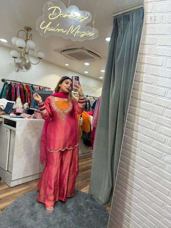 5288 HIT COLOUR BY ASLIWHOLESALE DESIGNER PURE SILK EMBROIDERY DRESSES-00262