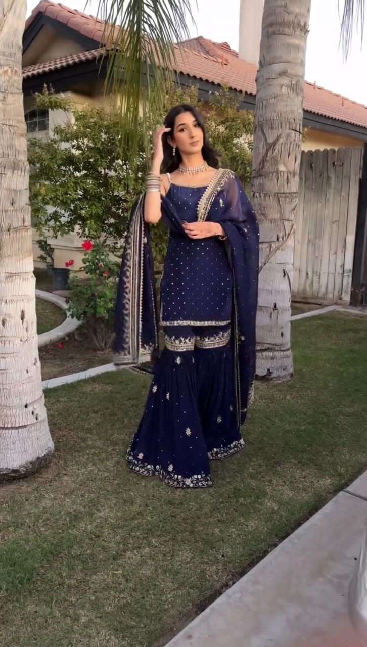 5898 HIT COLOUR BY ASLIWHOLESALE DESIGNER PURE FAUX GEORGETTE SEQUNCE DRESSES-00242