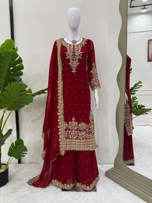 5901 HIT COLOUR BY ASLIWHOLESALE DESIGNER PURE FAUX GEORGETTE SEQUNCE DRESSES-00242