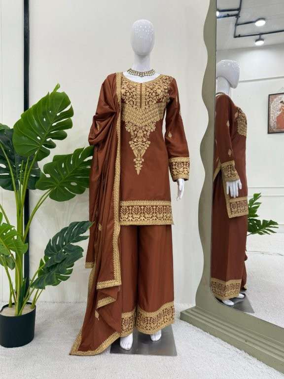 5902 HIT COLOUR BY ASLIWHOLESALE DESIGNER PURE CREPE EMBROIDERY PRINTED DRESSES-00242