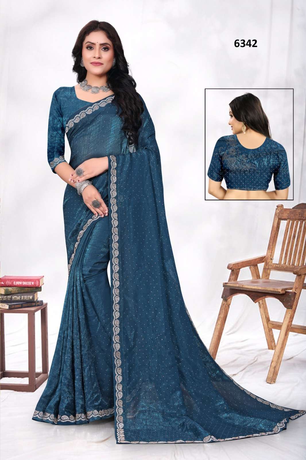 6342 COLOUR BY ASLIWHOLESALE DESIGNER PURE CRUNCHY FANCY SAREES-00103