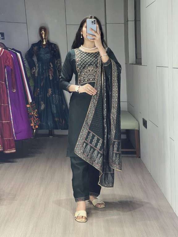 8114 COLOUR BY ASLIWHOLESALE DESIGNER PURE MODAL CHANDERI DRESSES-00135