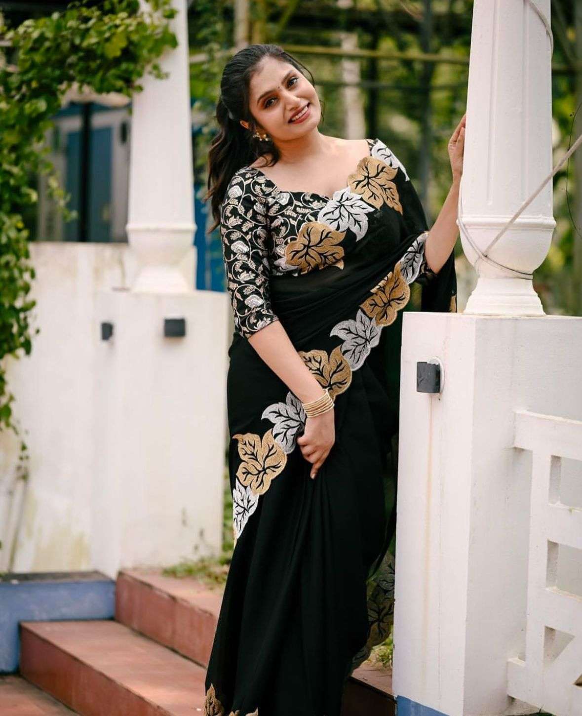 868 HIT DESIGN BY ASLIWHOLESALE DESIGNER PURE SOFT GEORGETTE EMBROIDERY SAREES-00284