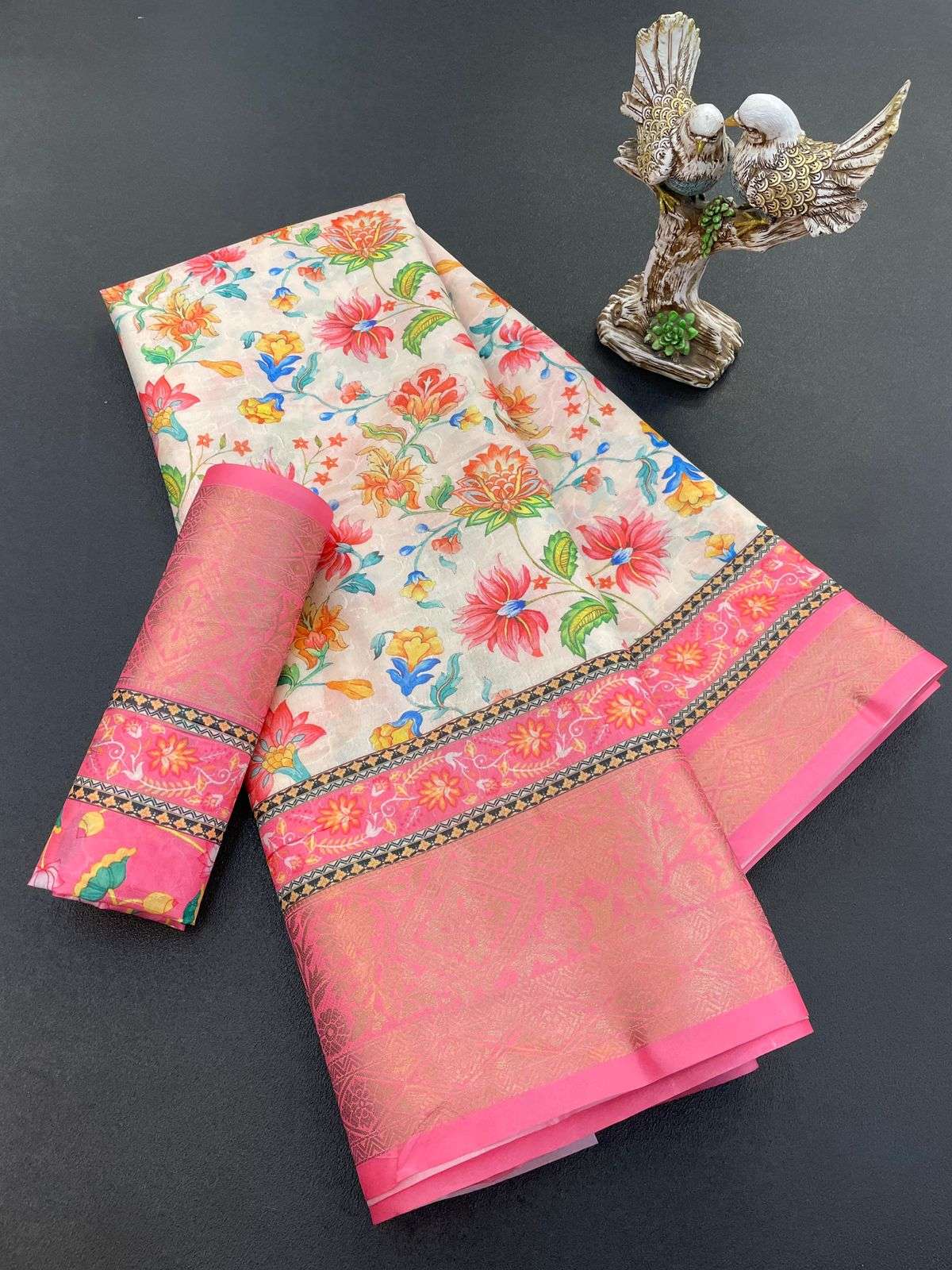 919 HIT DESIGN BY ASLIWHOLESALE DESIGNER PURE SOFT DOLA COTTON PRINTED SAREES-00284