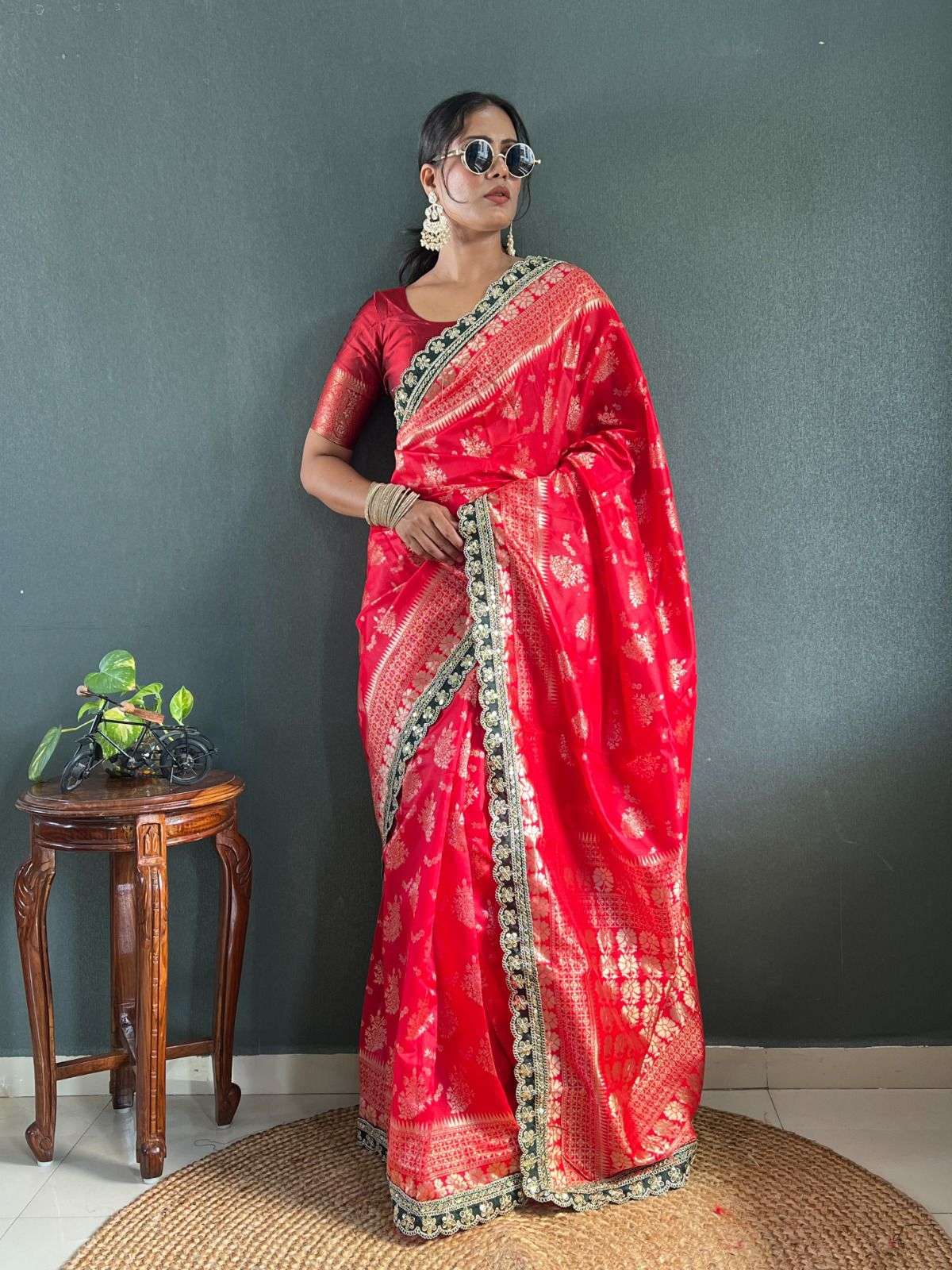 925 HIT DESIGN BY ASLIWHOLESALE DESIGNER PURE SOFT LICHI SILK SAREES-00284